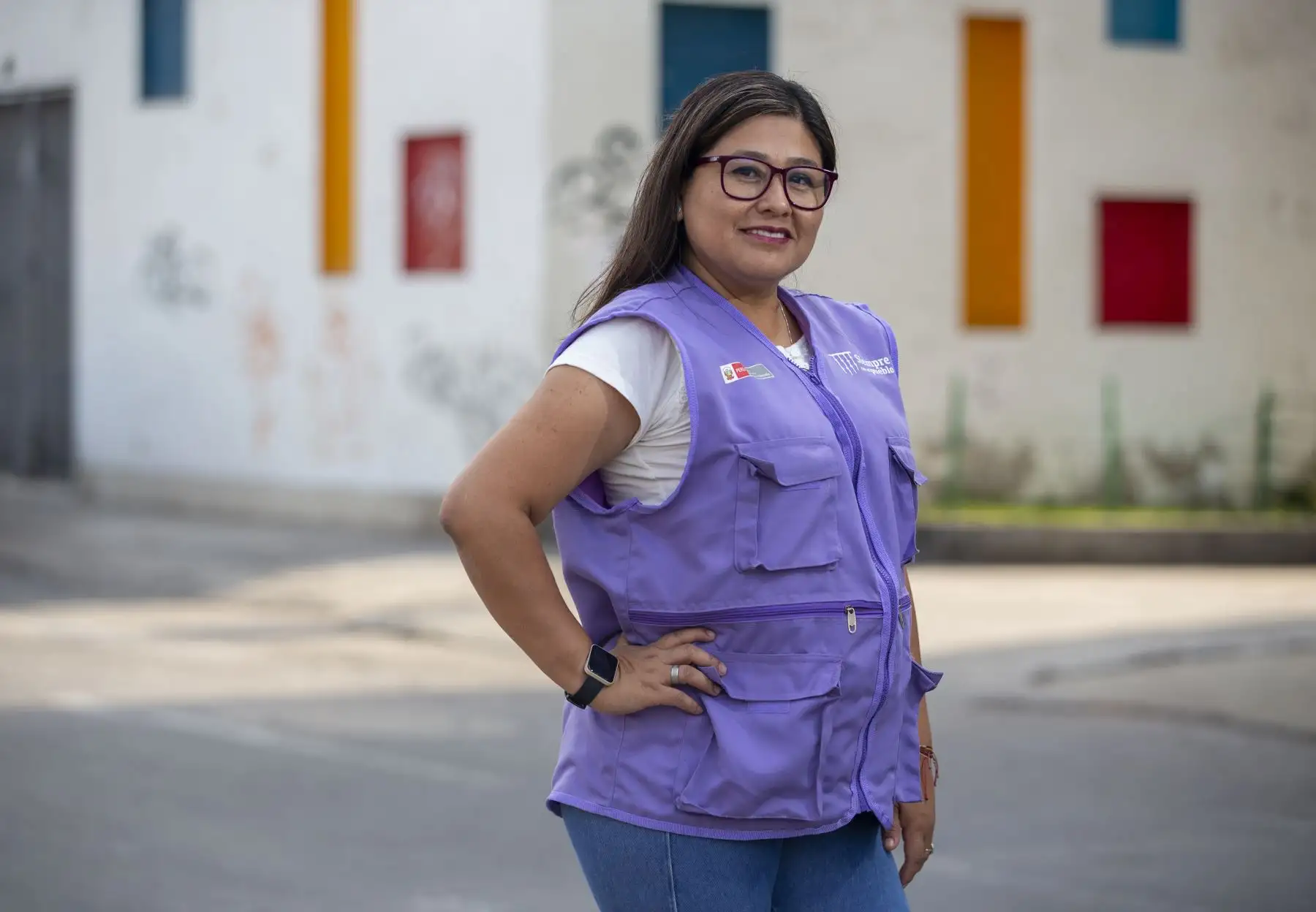 Zulema Torres Rivera, voluntaria del Programa Nacional para la Prevención y Erradicación de la Violencia contra las Mujeres e Integrantes del Grupo Familiar -AURORA- se desempeña en el distrito de la Victoria. Foto: ANDINA/Tatiana Gamarra