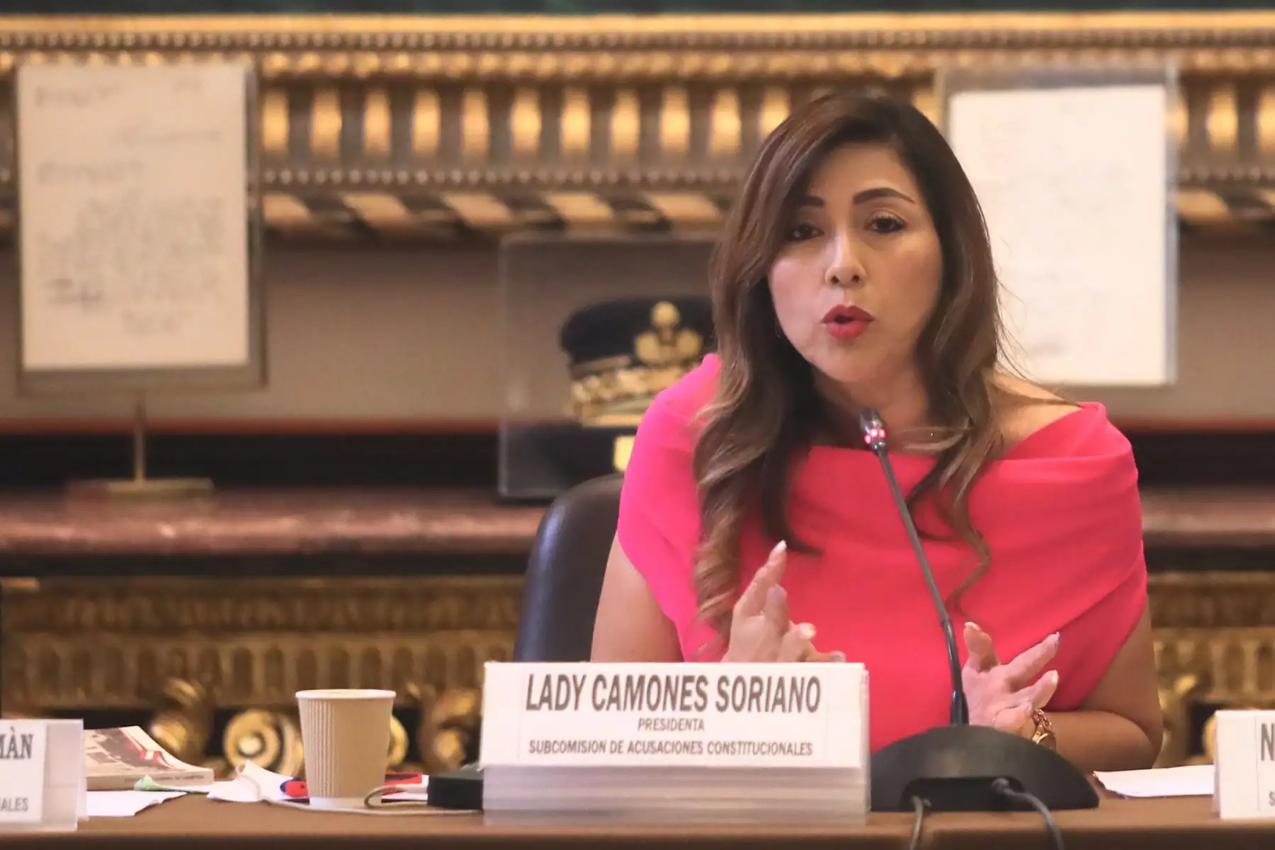 Lady Camones, presidenta de la Subcomisión de Acusaciones Constitucionales. ANDINA/Ricardo Cuba