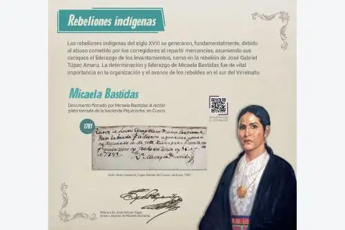 Micaela Bastidas en la exposición 