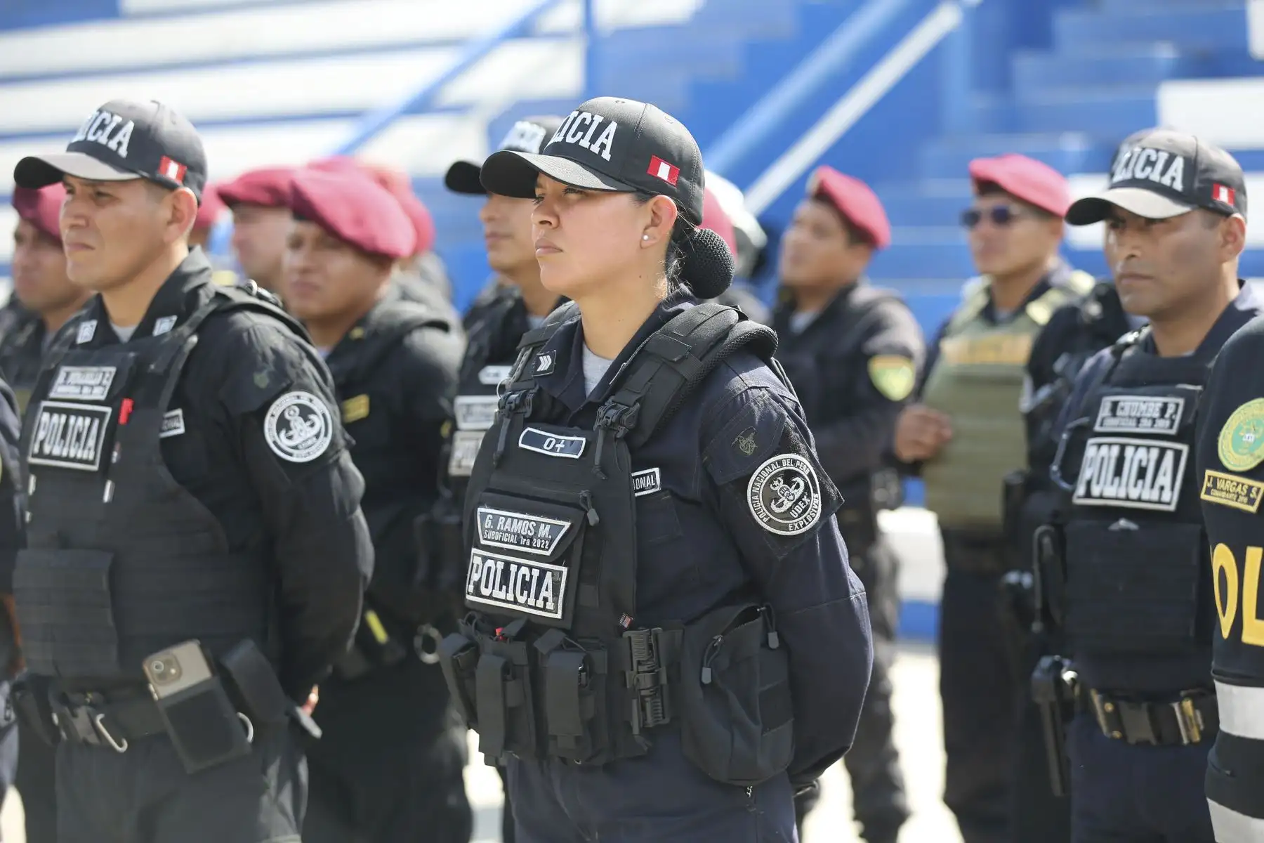 En el Parque Huiracocha de San Juan de Lurigancho, se realizó la presentación de resultados de operativos policiales por la seguridad ciudadana. Estuvo presente la unidad de rescate UDEX. Foto: ANDINA/Tatiana Gamarra