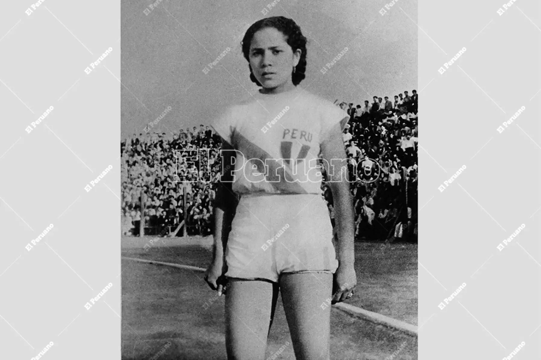Buenos Aires - 1951 / Julia Sánchez la primera atleta peruana en coronarse campeona panamericana. Ganó la medalla de oro en la prueba de 100 metros planos   en los Juegos Panamericanos de Buenos Aires 1951. Foto: Archivo Histórico de El Peruano