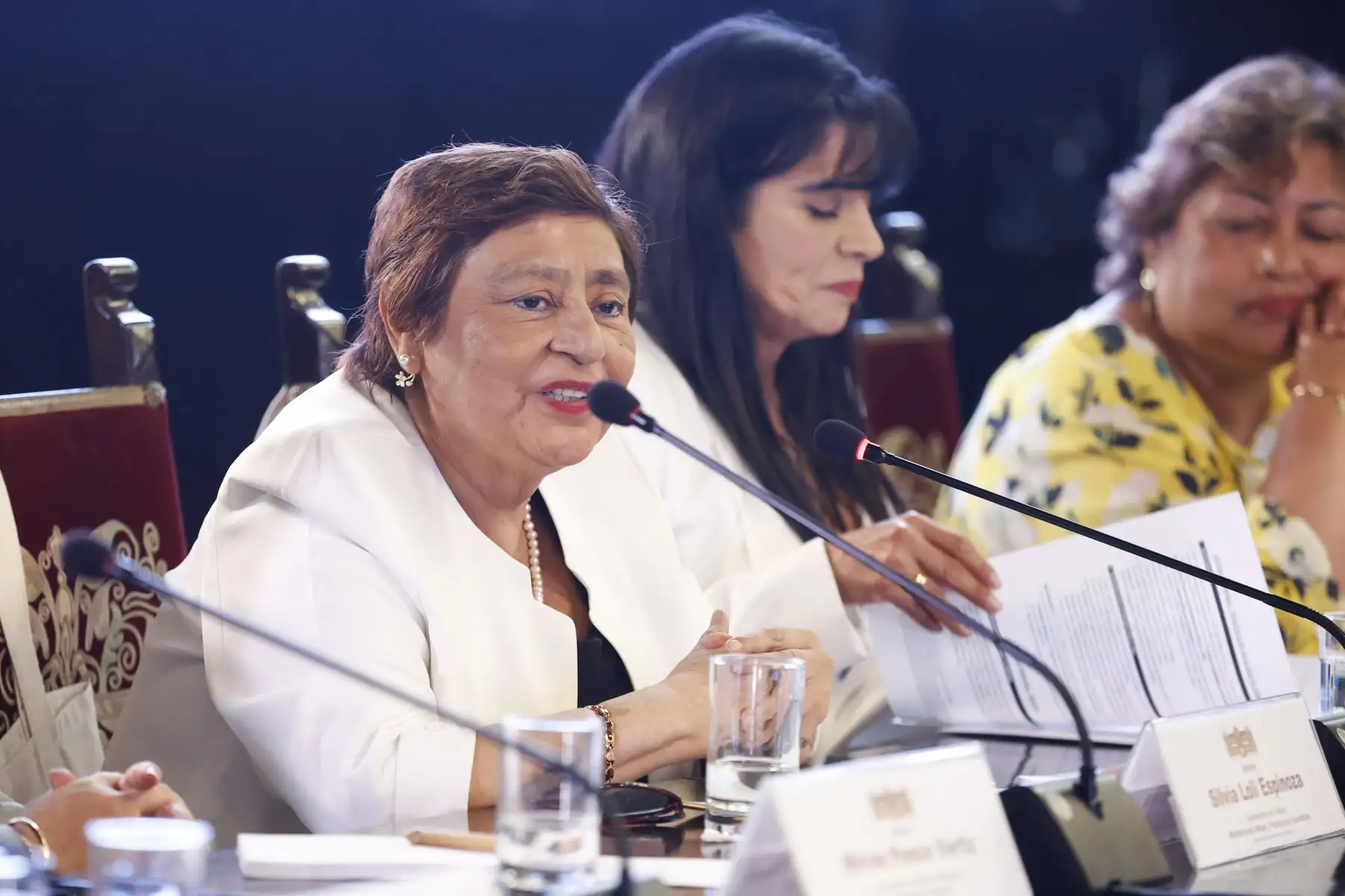 Jefa de Estado participó en reunión de trabajo junto a mujeres autoridades, y representantes de organizaciones sociales e instituciones castrenses con motivo del Día Internacional de la Mujer.
Foto: ANDINA/Presidencia Perú