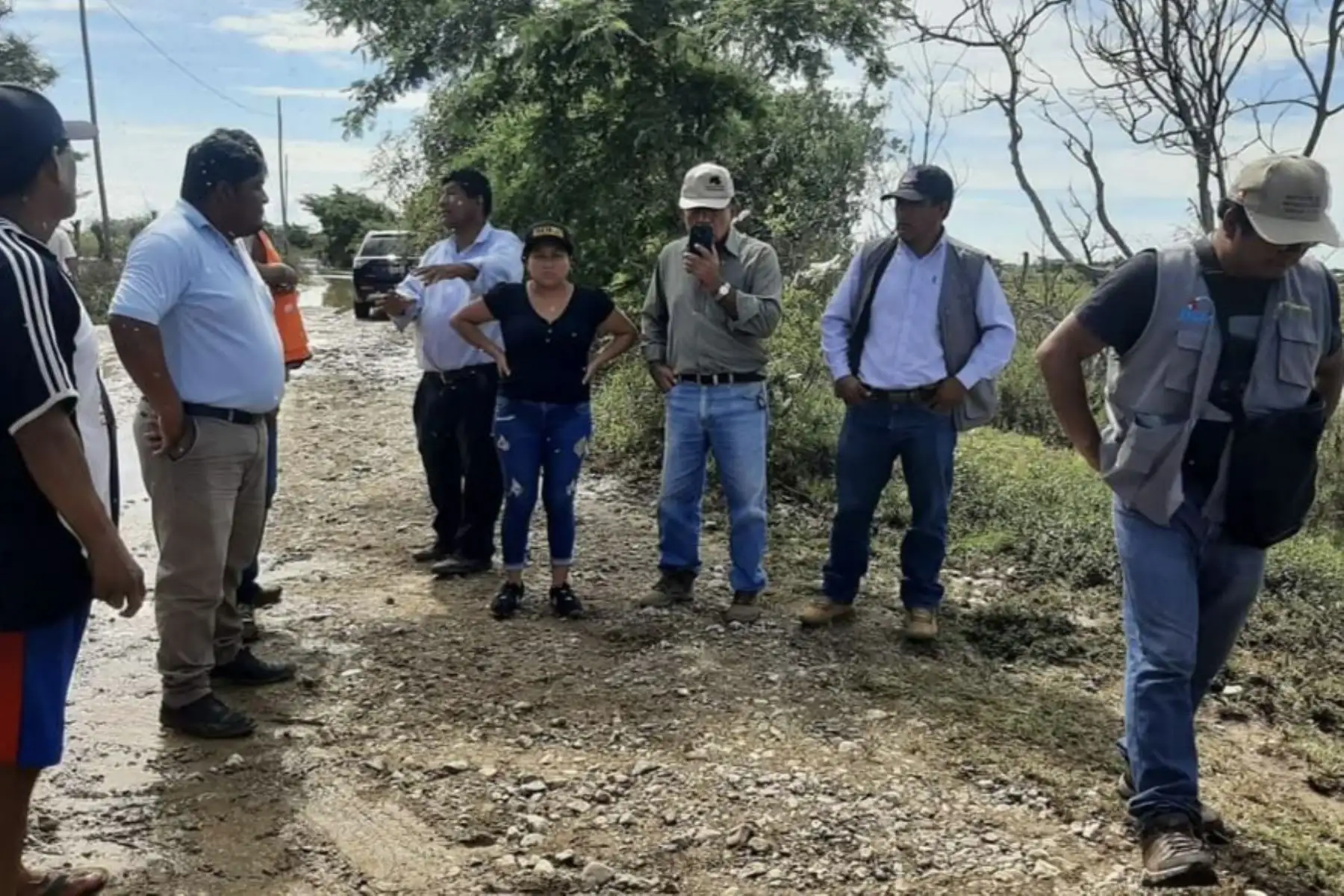Las intensas lluvias que caen en Lambayeque ocasionaron el desborde del río La Leche. Foto: ANDINA/Difusión