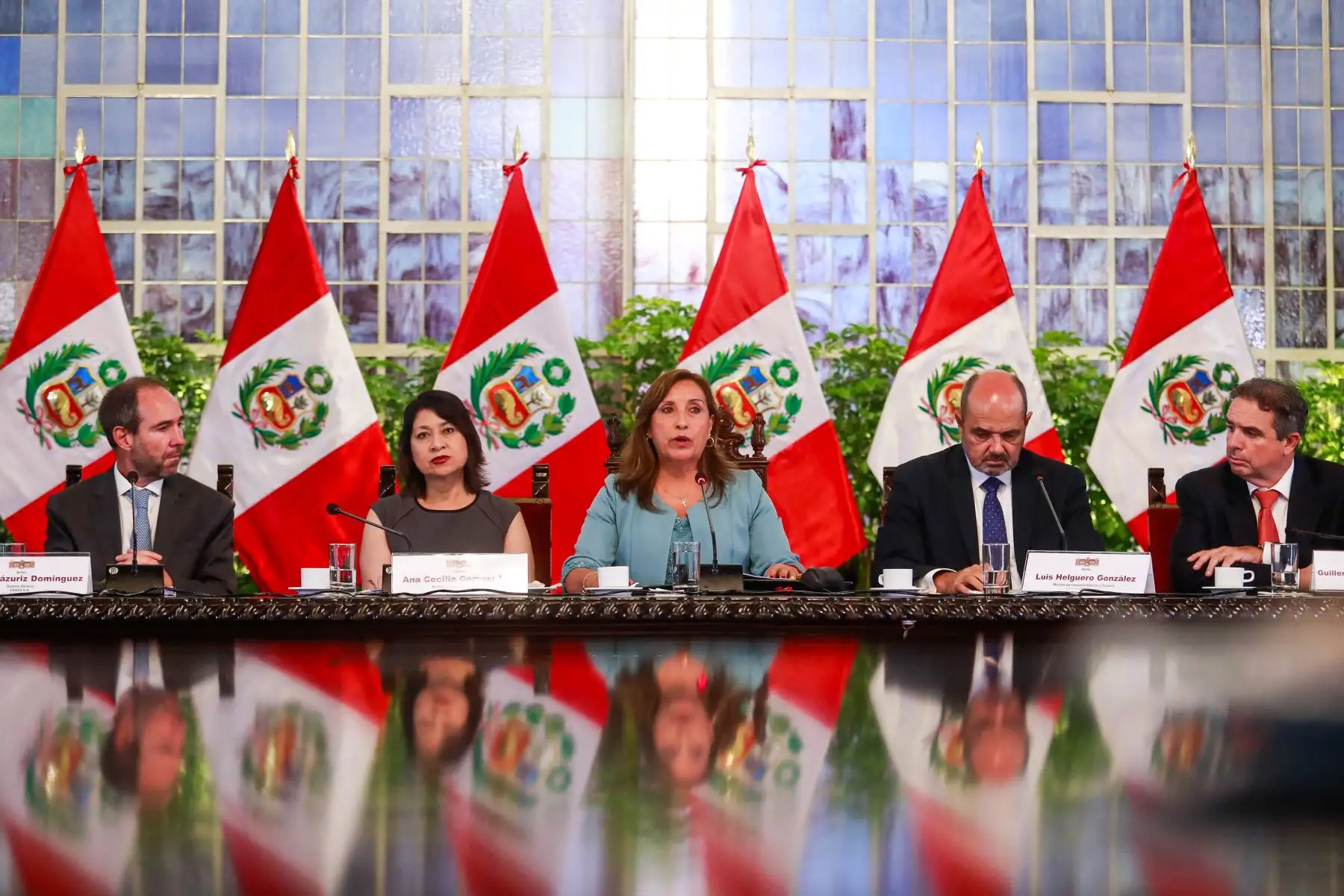 Presidenta Dina Boluarte sostuvo reunión de trabajo con el Consejo Empresarial Chileno-Peruano de manera presencial luego de 3 años. La cita tuvo lugar en el Palacio de Gobierno.
Foto: ANDINA/Presidencia Perú