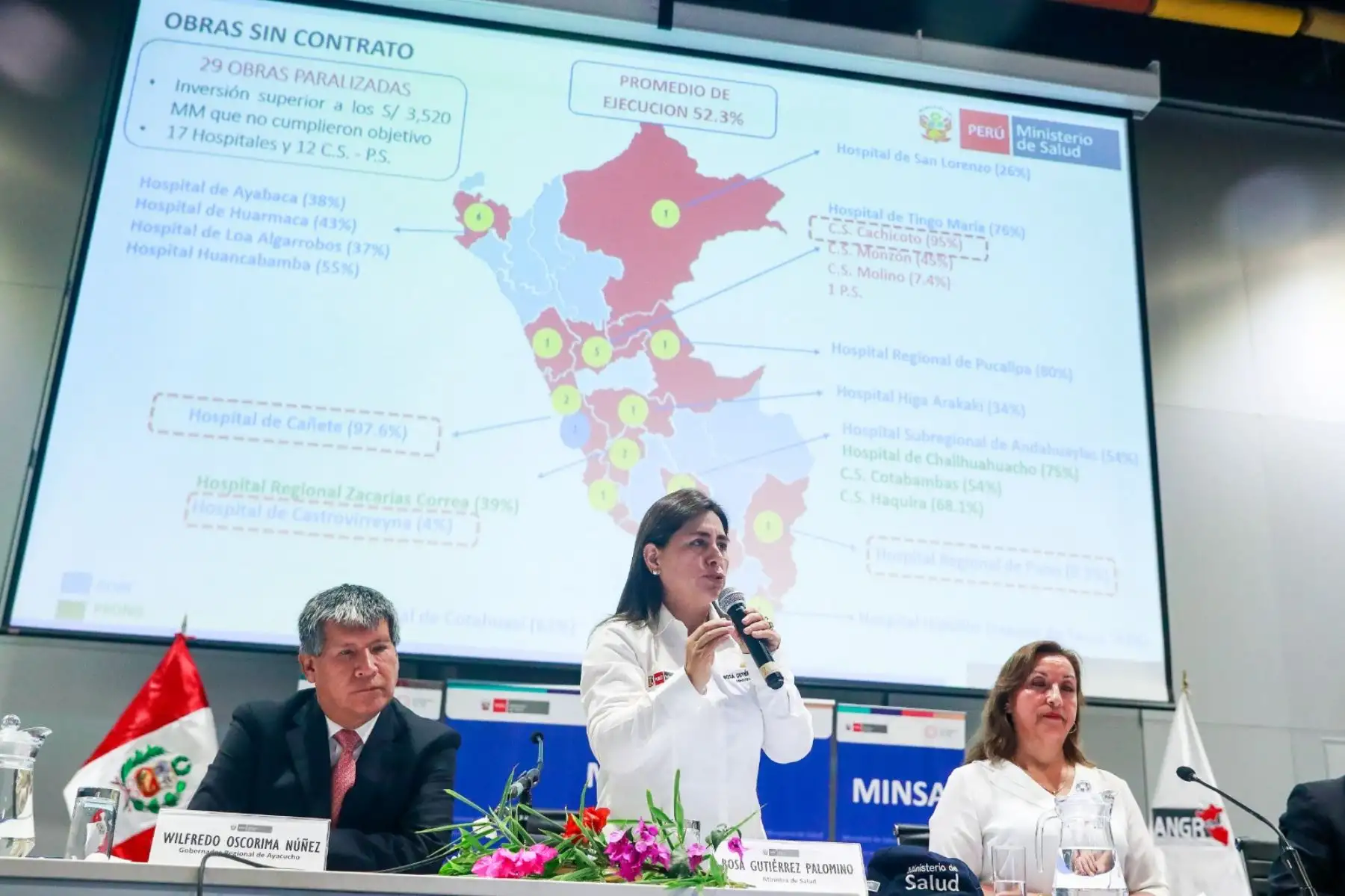 Presidenta Dina Boluarte participó en jornada de destrabe de los proyectos de inversión en Salud. Foto: ANDINA/ Prensa Presidencia