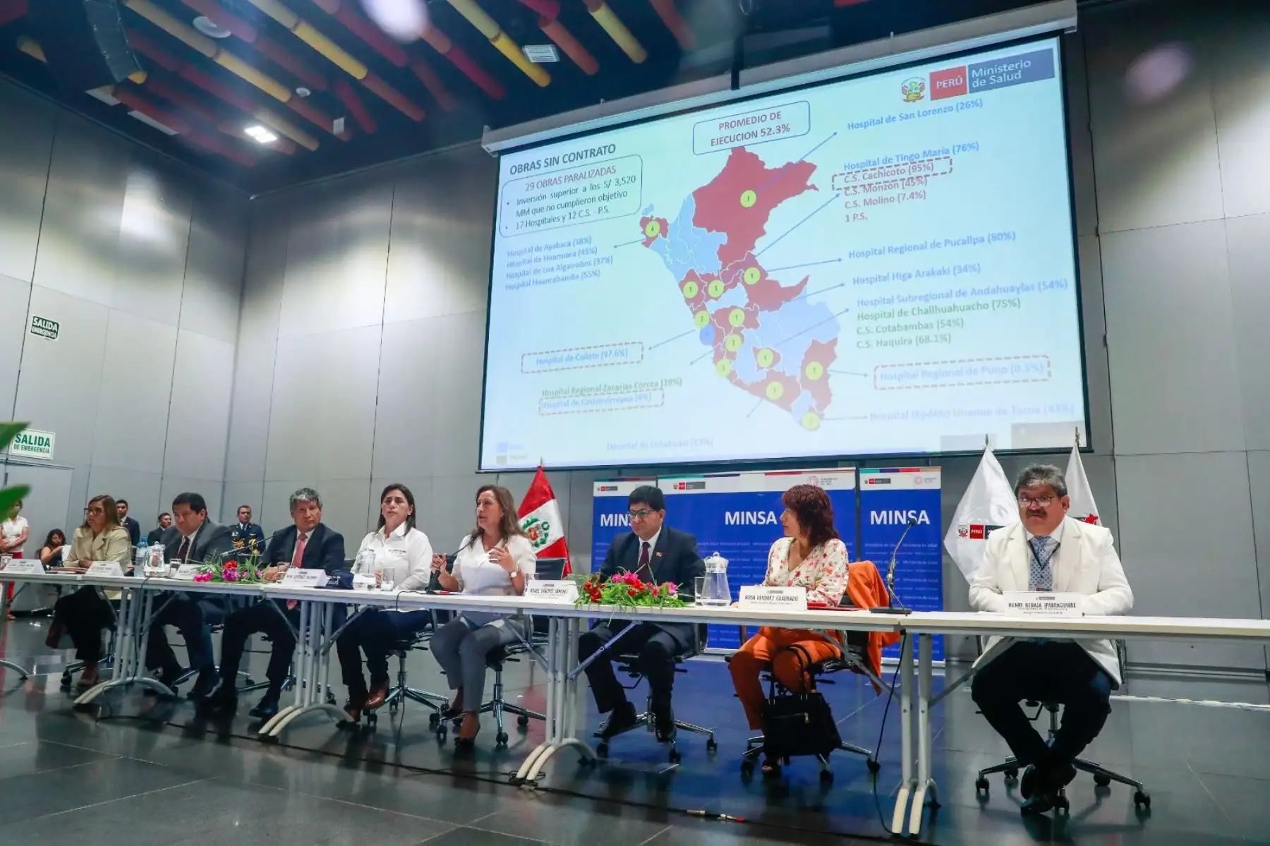 Presidenta Dina Boluarte participó en jornada de destrabe de los proyectos de inversión en Salud. Foto: ANDINA/ Prensa Presidencia