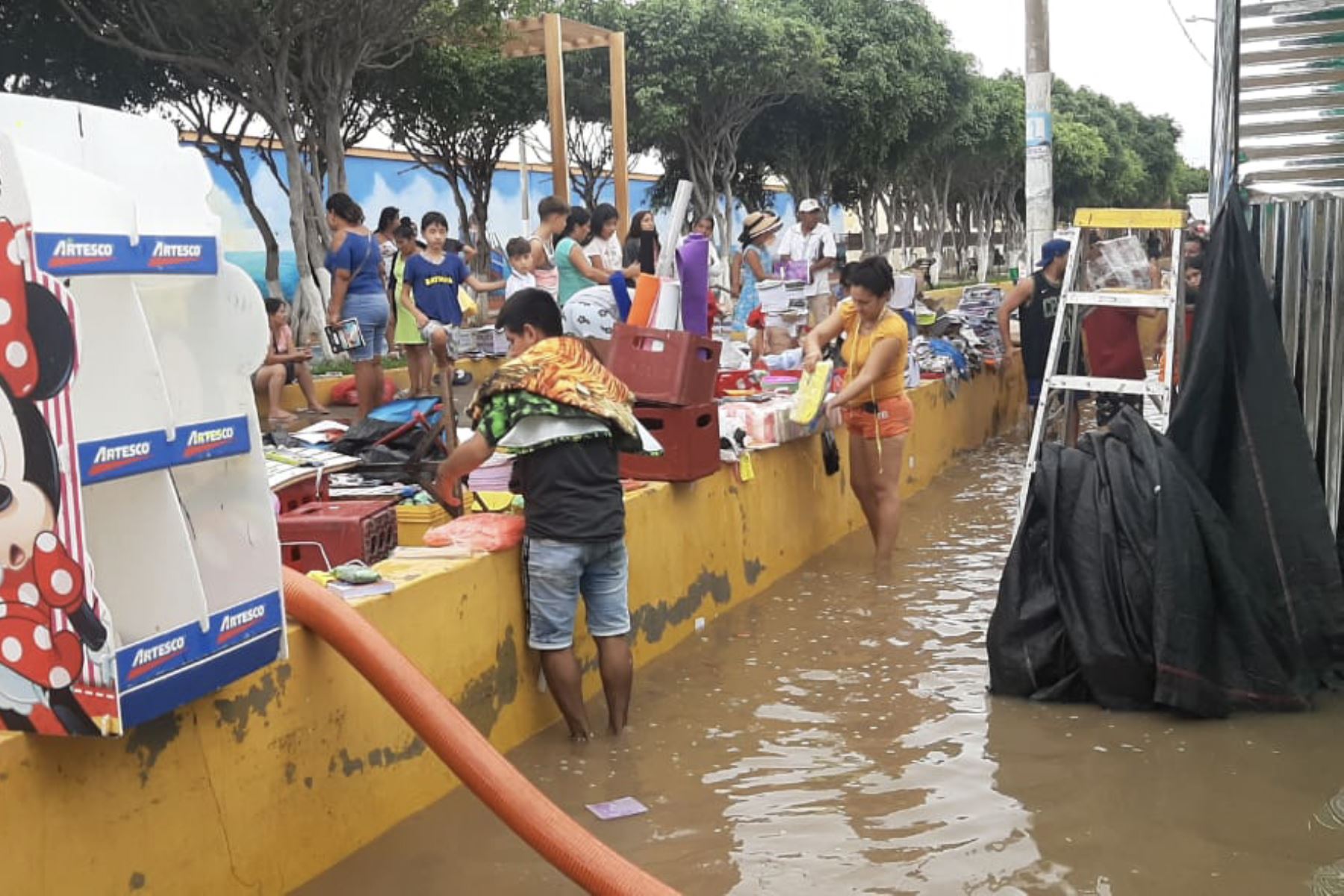 Las intensas lluvias han ocasionado inundaciones en diversos puntos del país como en la provincia liberteña de Pacasmayo. Foto: ANDINA/Cortesía Luis Puell