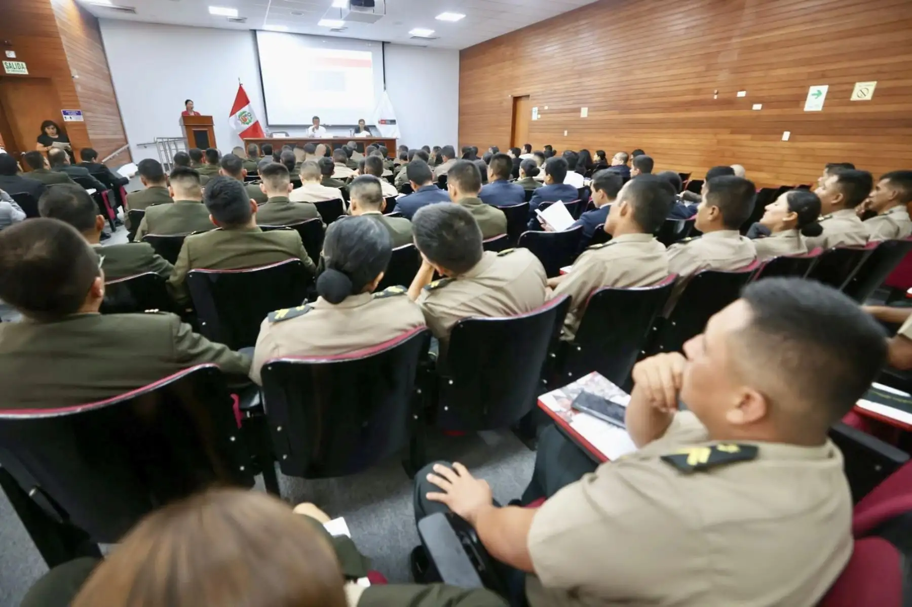 El Ministerio de Justicia y Derechos Humanos (MINJUDSH) presentó el libro “Compilación de estándares de Derechos Humanos y de Derecho Internacional Humanitario en uso de la fuerza”, que busca coadyuvar en la efectiva prevención del uso arbitrario de la fuerza por parte de los/as agentes públicos/as, así como promover la adecuada labor de los/as operadores/as de justicia. 
Foto: ANDINA/MINJUDSH