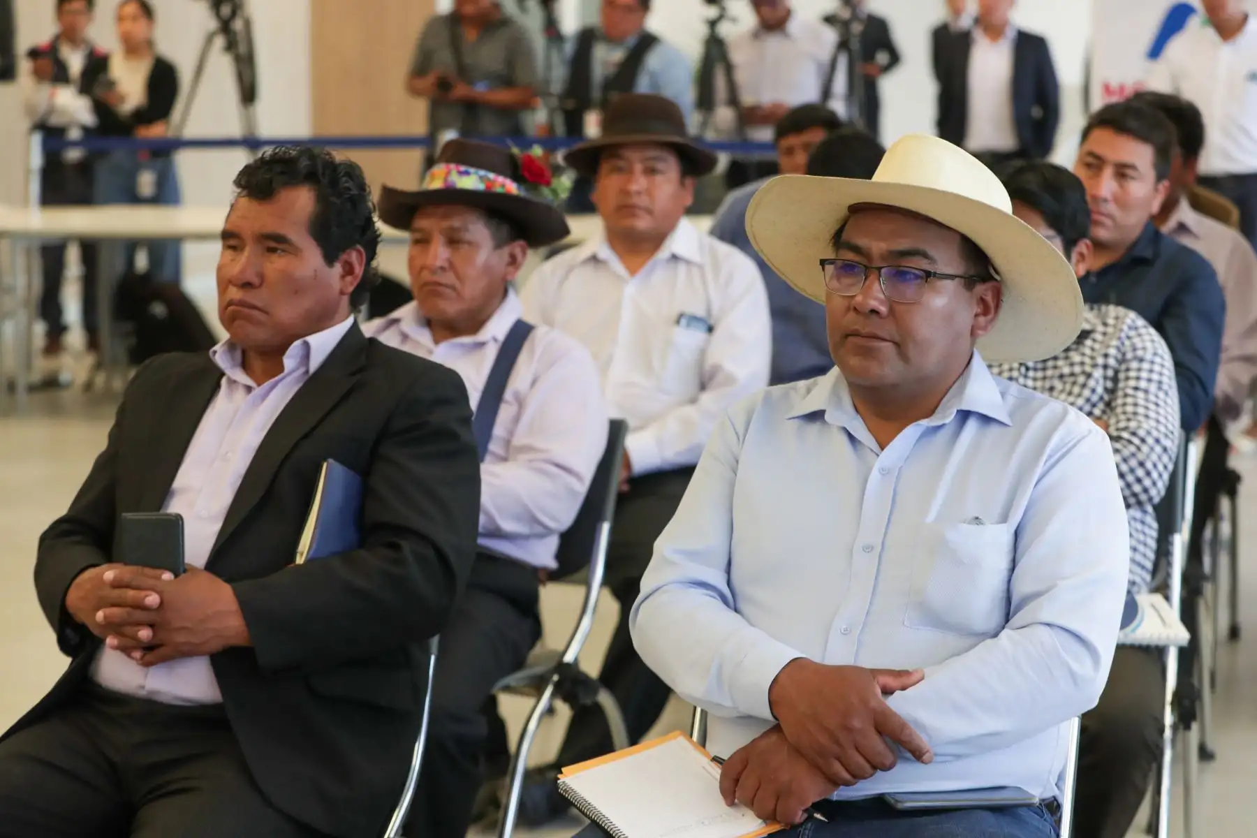 El titular de la PCM y ministros de Estado presentaron las acciones que se realizarán para contribuir al cierre de brechas de infraestructura, de los servicios básicos, y la mejora de la calidad de vida de la población beneficiada en Moquegua. Foto: PCM