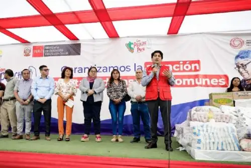 El Ministerio de Desarrollo e Inclusión Social, a través del programa Qali Warma, entregó más de 134 toneladas de alimentos a la municipalidad distrital de San Antonio, perteneciente a la provincia de Huarochirí, con el objetivo de atender a 6,544 vecinos distribuidos en 99 ollas comunes.
