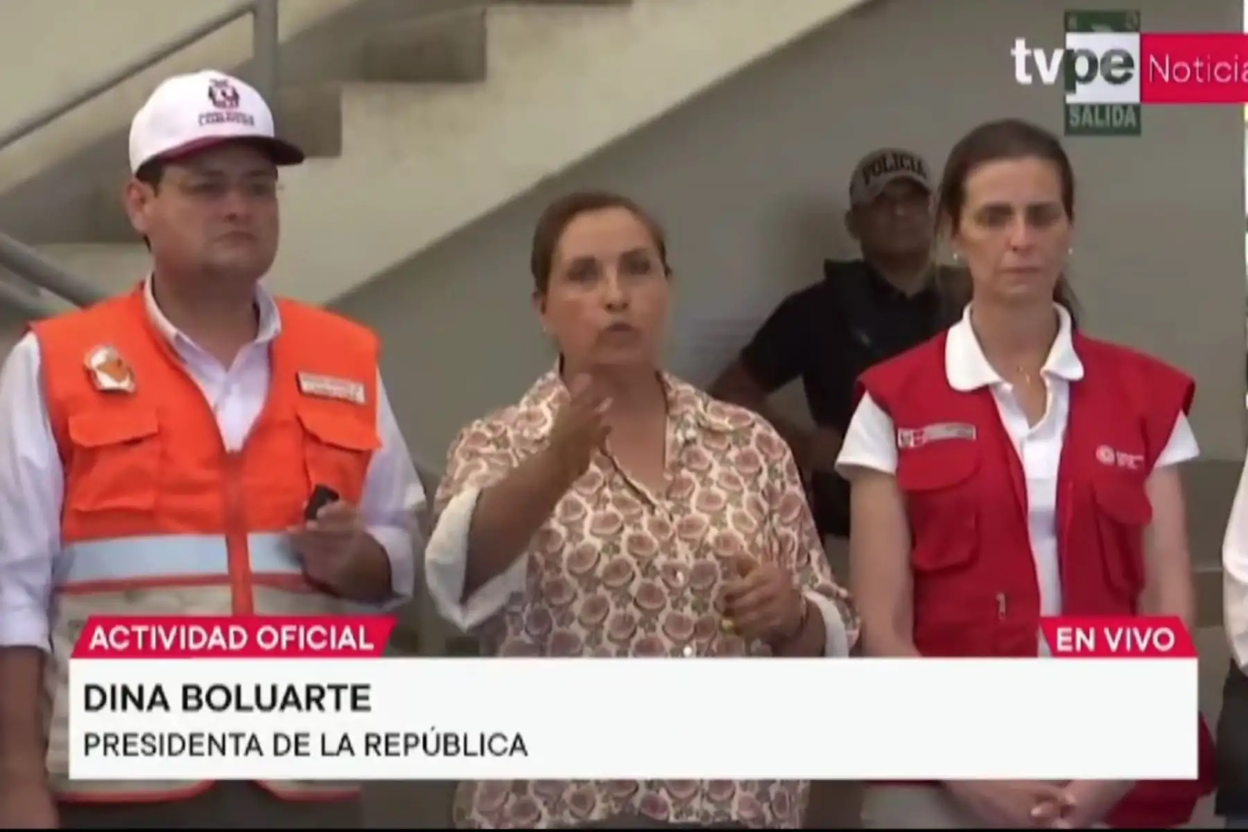 Pronunciamiento de la presidenta Dina Boluarte en Lambayeque. ANDINA/Difusión