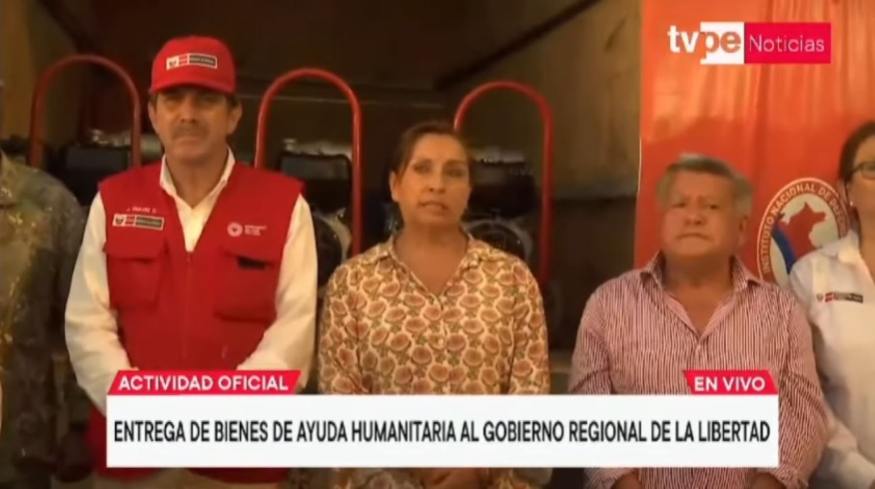 Presidenta Dina Boluarte en La Libertad. Captura TV