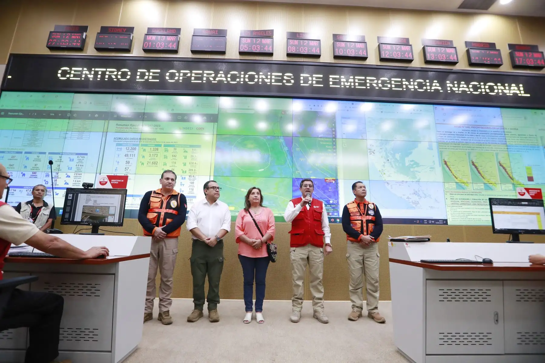 La presidenta Dina Boluarte, instaló la sesión del Consejo Nacional de Gestión del Riesgo de Desastres (CONAGERD). Foto: ANDINA/ Presidencia