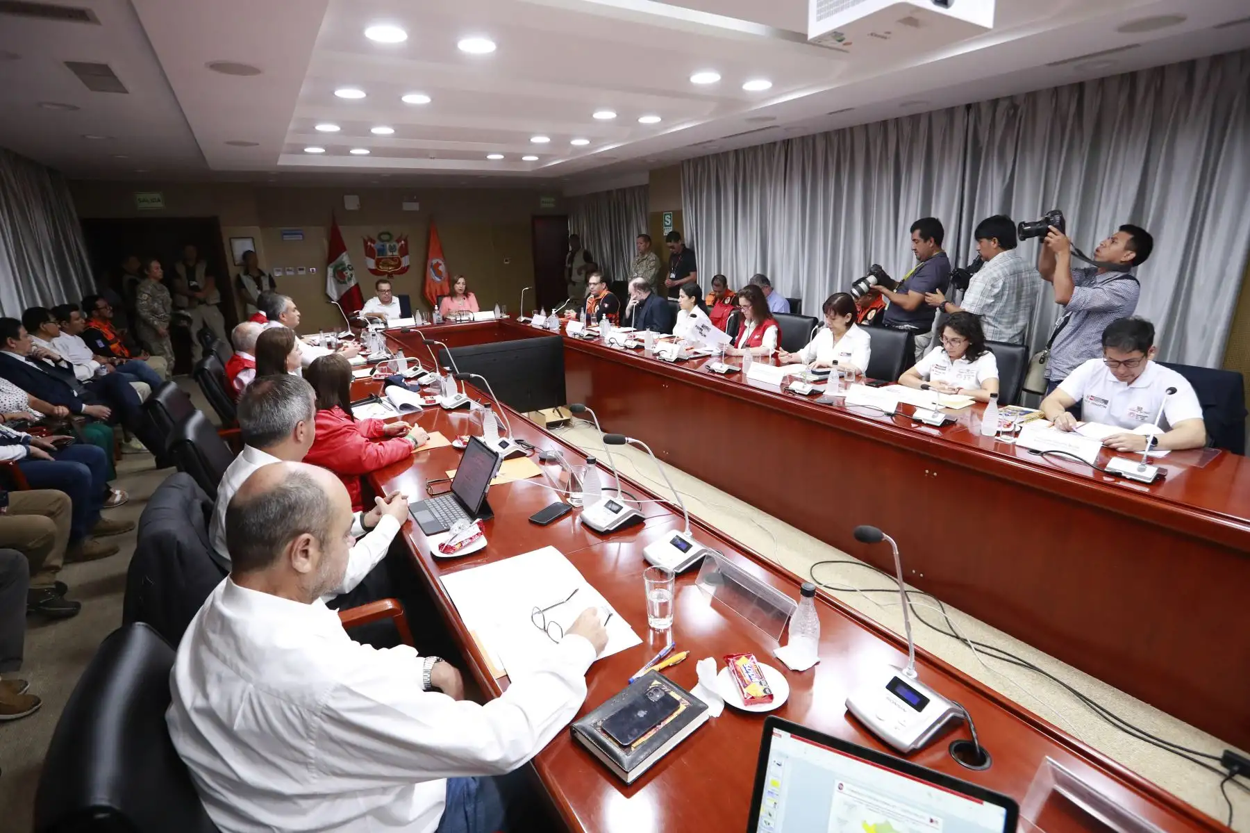 La presidenta Dina Boluarte, instaló la sesión del Consejo Nacional de Gestión del Riesgo de Desastres (CONAGERD). Foto: ANDINA/ Presidencia