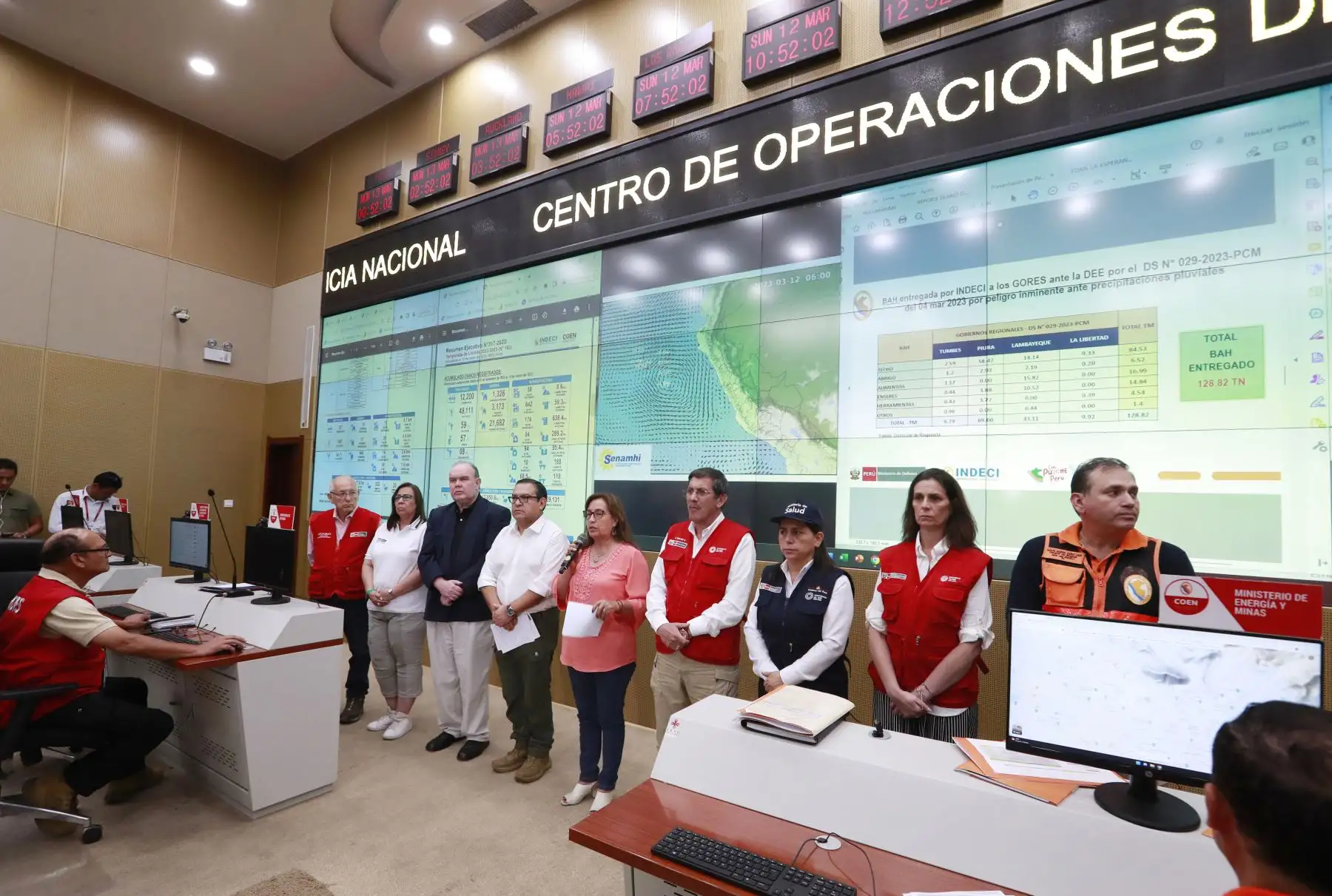 La presidenta Dina Boluarte, instaló la sesión del Consejo Nacional de Gestión del Riesgo de Desastres (CONAGERD). Foto: ANDINA/ Presidencia