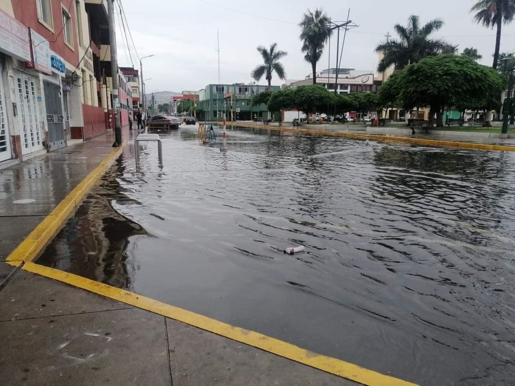Casas inundadas y calles anegadas dejaron más de siete horas de lluvias registradas en la ciudad de Chimbote, Áncash. Foto: ANDINA/difusión.