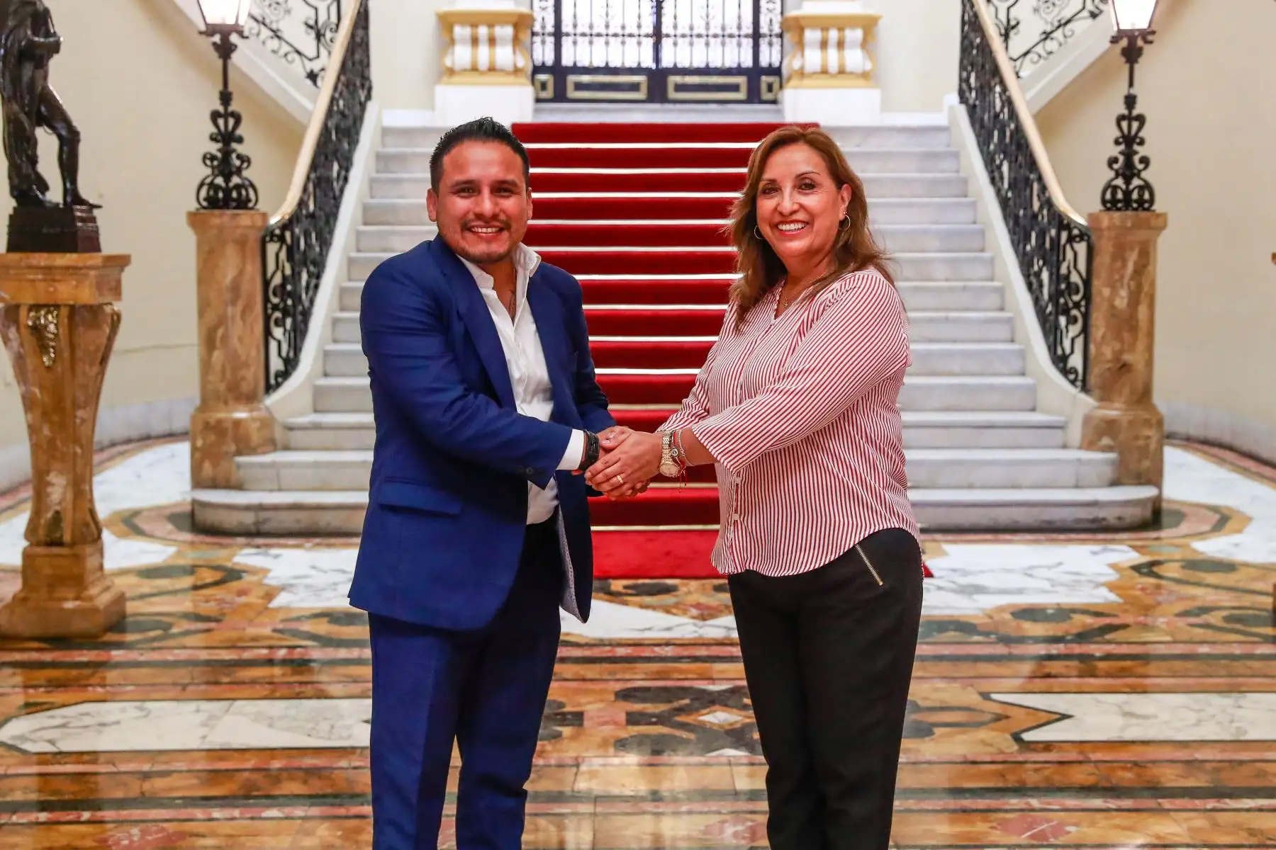 Presidenta de la república, Dina Boluarte, se reunió con los acaldes de Villa El Salvador y Villa María del Triunfo. Foto: ANDINA/ Prensa Presidencia