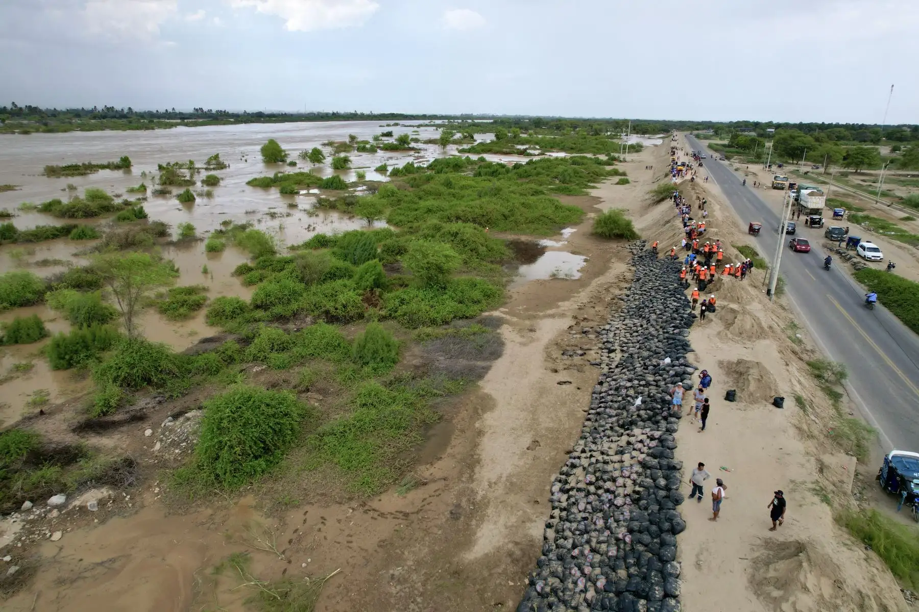 El Bajo Piura espera una creciente en el río, debido a las lluvias en la sierra de Piura y en Tambogrande.
Foto: ANDINA/Ricardo Cuba