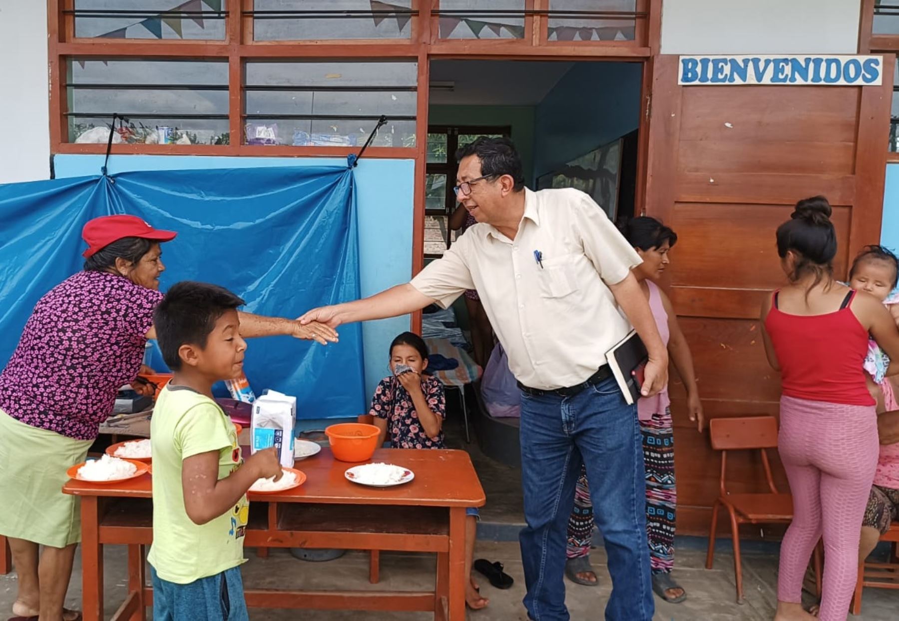 El Gobierno Regional de Lambayeque habilitó albergues en diversos colegios para acoger a las familias damnificadas por las lluvias intensas y el desborde del río La Leche. ANDINA/Difusión
