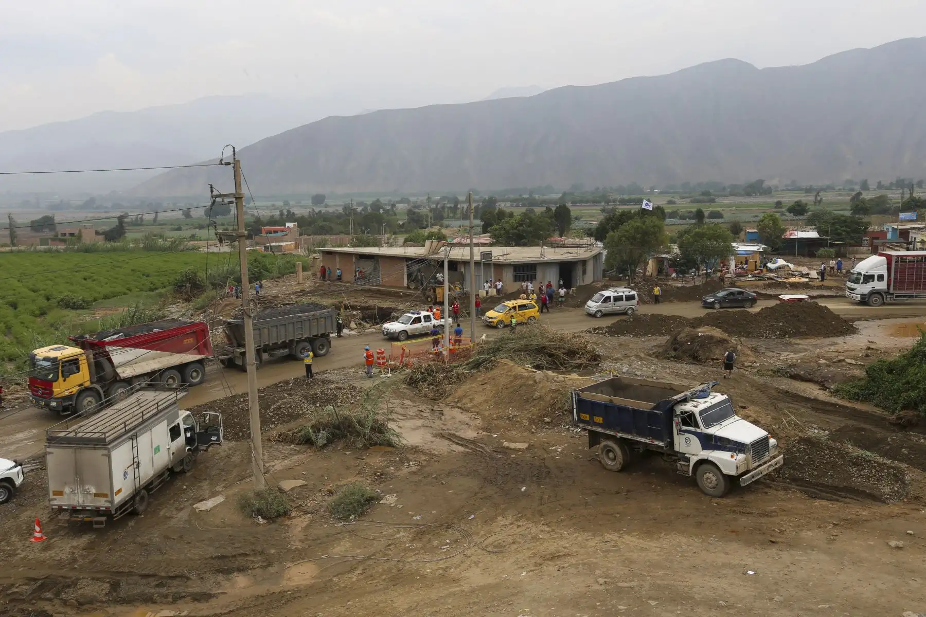 Desborde de la quebrada Río Seco afecta a pobladores de la Hacienda Caballero en Carabayllo.
Foto: ANDINA/Tatiana Gamarra