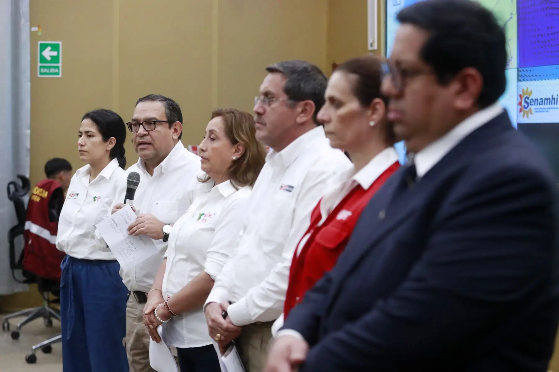 El Poder Ejecutivo en su conjunto está presente en las diferentes zonas del país coordinando y supervisando acciones en el marco de la emergencia por las lluvias afirmó el jefe del Gabinete, Alberto Otárola. Foto: ANDINA/ Prensa Presidencia
