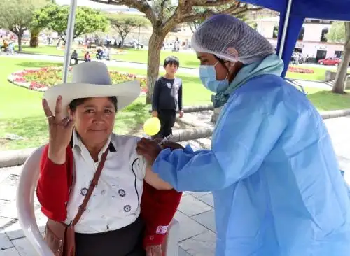 Hoy y mañana se desarrollará la segunda Vacunatón en Cajamarca, jornada con el que se busca cerrar la brecha de vacunación contra el covid-19. ANDINA/Difusión
