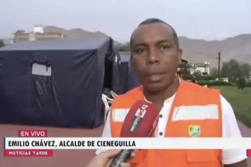 Alcalde de Cieneguilla, Emilio Chávez. Captura TV