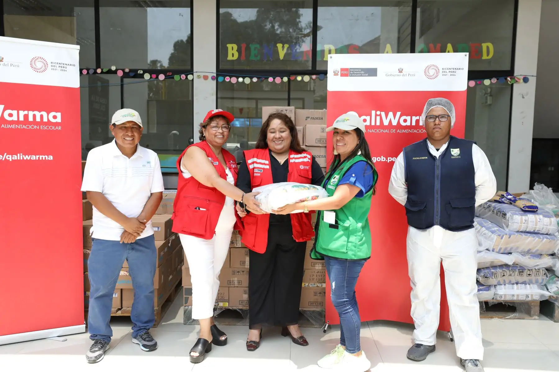 El programa de alimentación escolar Qali Warma entregó hoy alimentos para escolares de Cieneguilla y Chaclacayo. Foto: MIDIS/Difusión.