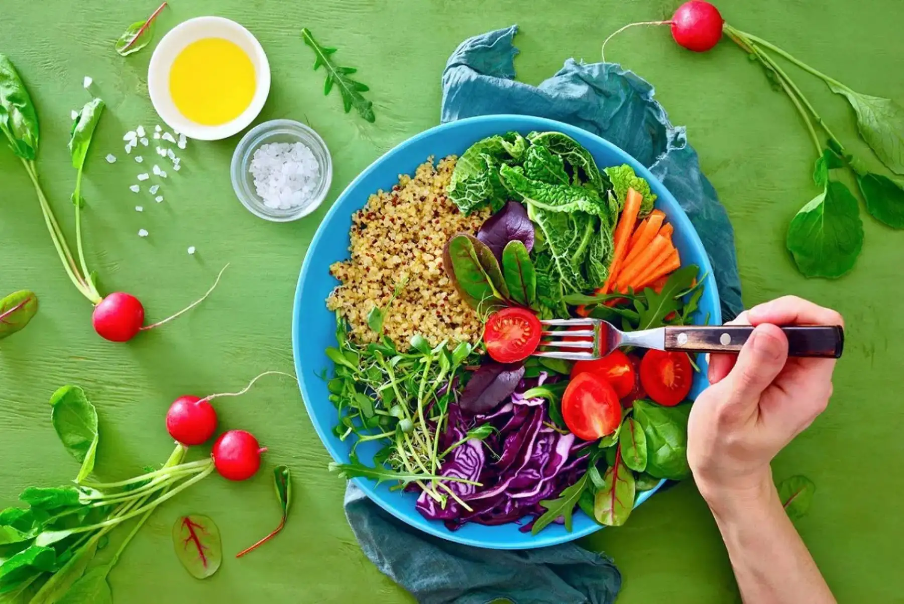 La comida vegetariana como la vegana excluyen de su preparación la carne animal. ANDINA/ Internet.