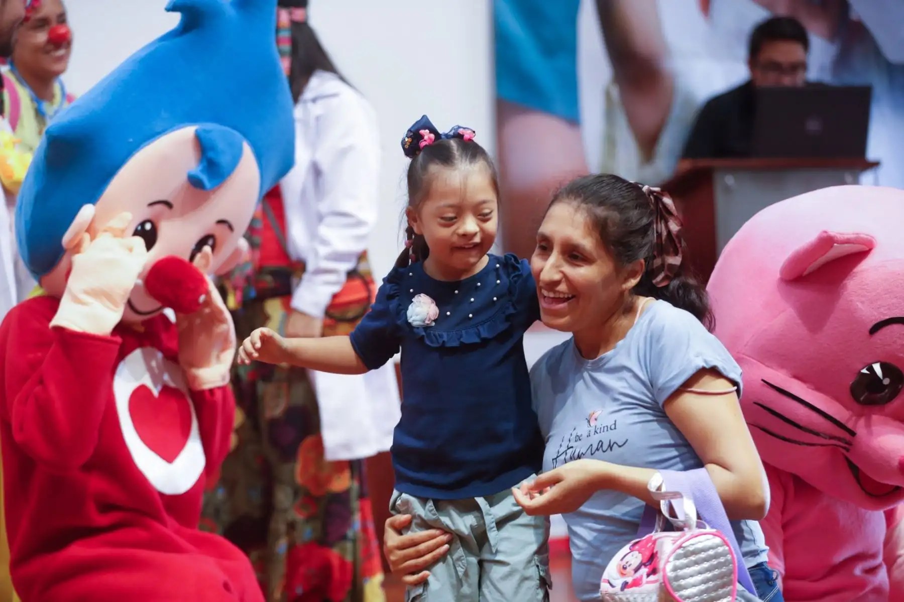 Hoy martes 21 de marzo se conmemora el Día Mundial del Síndrome de Down y el INSN-San Borja realizó una jornada de salud integral para ellos. Foto: ANDINA/Daniel Bracamonte