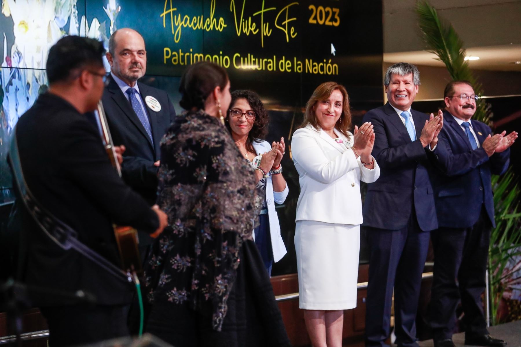 Presidenta de la república, Dina Boluarte, participó en ceremonia de lanzamiento de la Semana Santa "Ayacucho Vive tu Fe 2023" Foto: ANDINA/Prensa Presidencia