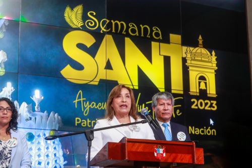 Presidenta Dina Boluarte lidera lanzamiento de Semana Santa en Ayacucho