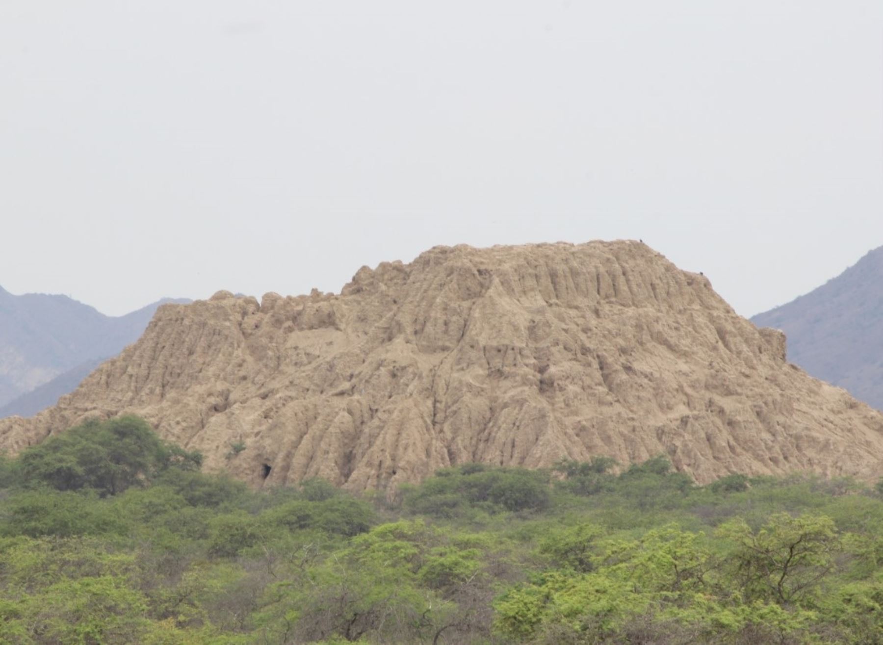 El patrimonio arqueológico de Lambayeque, como la huaca El Oro, ubicada dentro del Santuario de Pómac, y de otras zonas de la región, se vería afectado por un eventual Fenómeno El Niño. ANDINA/Difusión