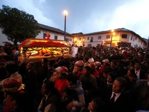 La sagrada imagen del Santo Sepulcro volverá a la histórica procesión por Viernes Santo que se celebra en la ciudad de Cusco. ANDINA/Percy Hurtado Santillán