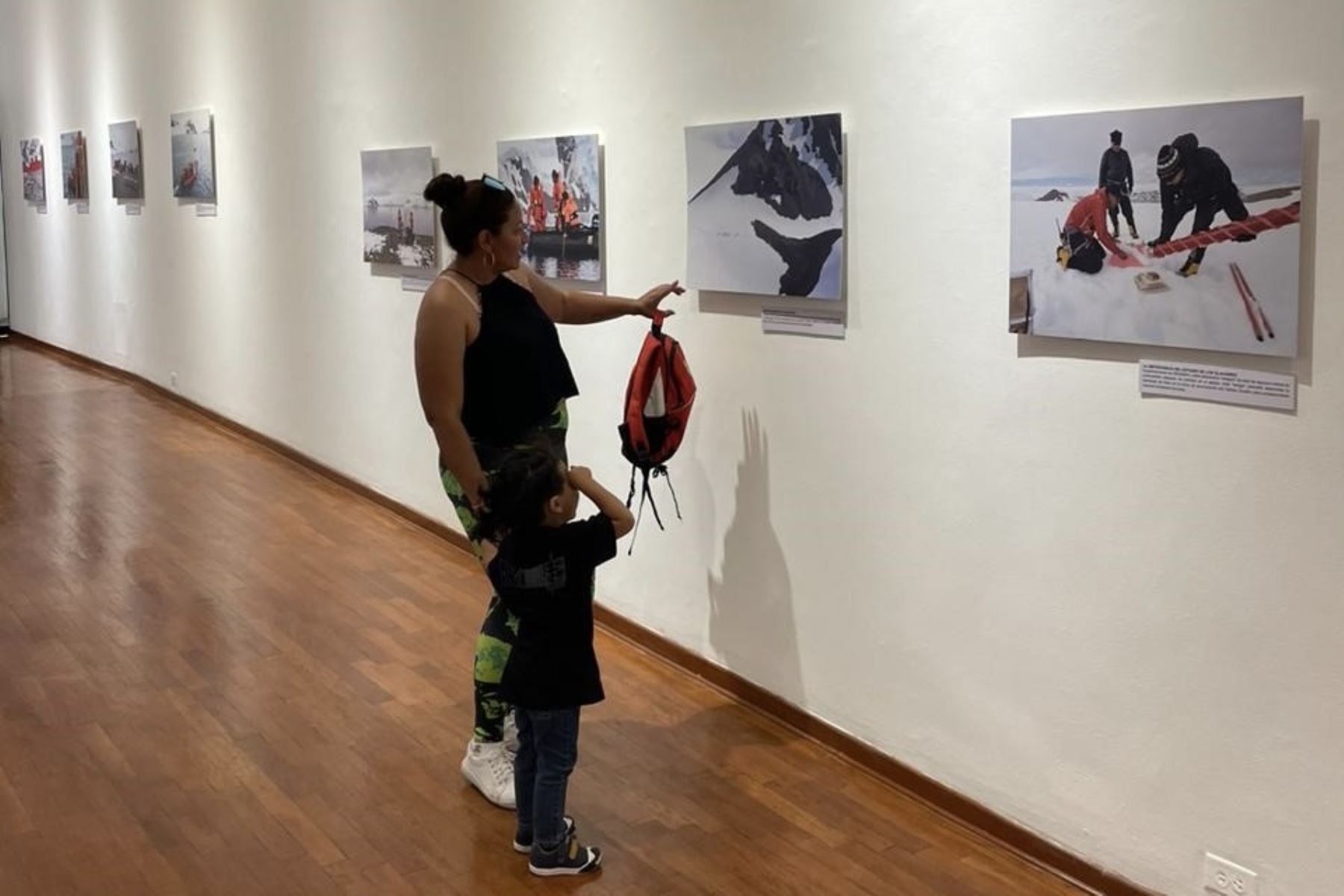 Exposición fotográfica “El Perú en la Antártida” en la galería municipal Pancho Fierro. Foto: Ministerio de Relaciones Exteriores/Difusión.