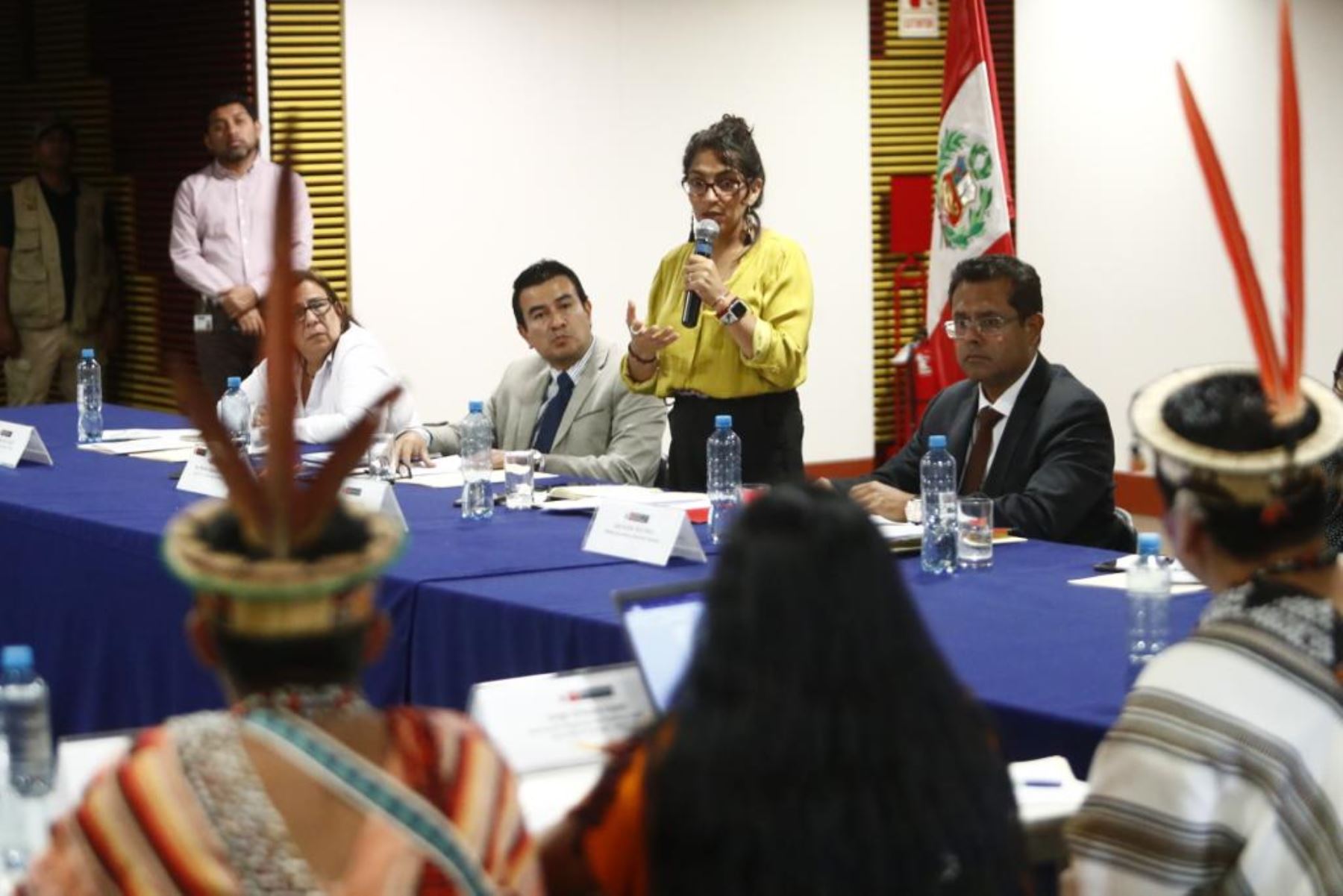 Ministros de Estado participaron en mesa de trabajo con líderes indígenas de la selva central