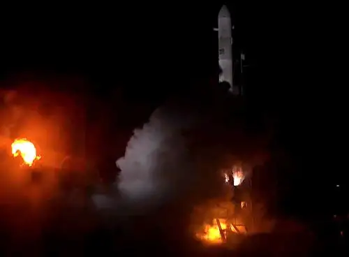 Terran 1 no llevaba una carga útil en su primer vuelo. Foto: AFP