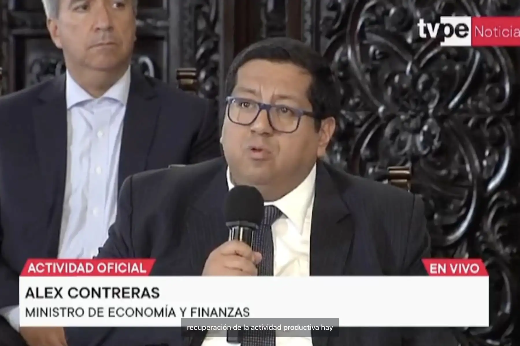 Ministro de Economía y Finanzas, Alex Contreras. Captura TV