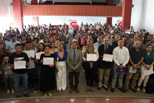 Ceremonia de clausura del curso gratuito "Aprende a emprender 2023" en la sede del Ministerio de Trabajo y Promoción del Empleo (MTPE). Foto: Cortesía.