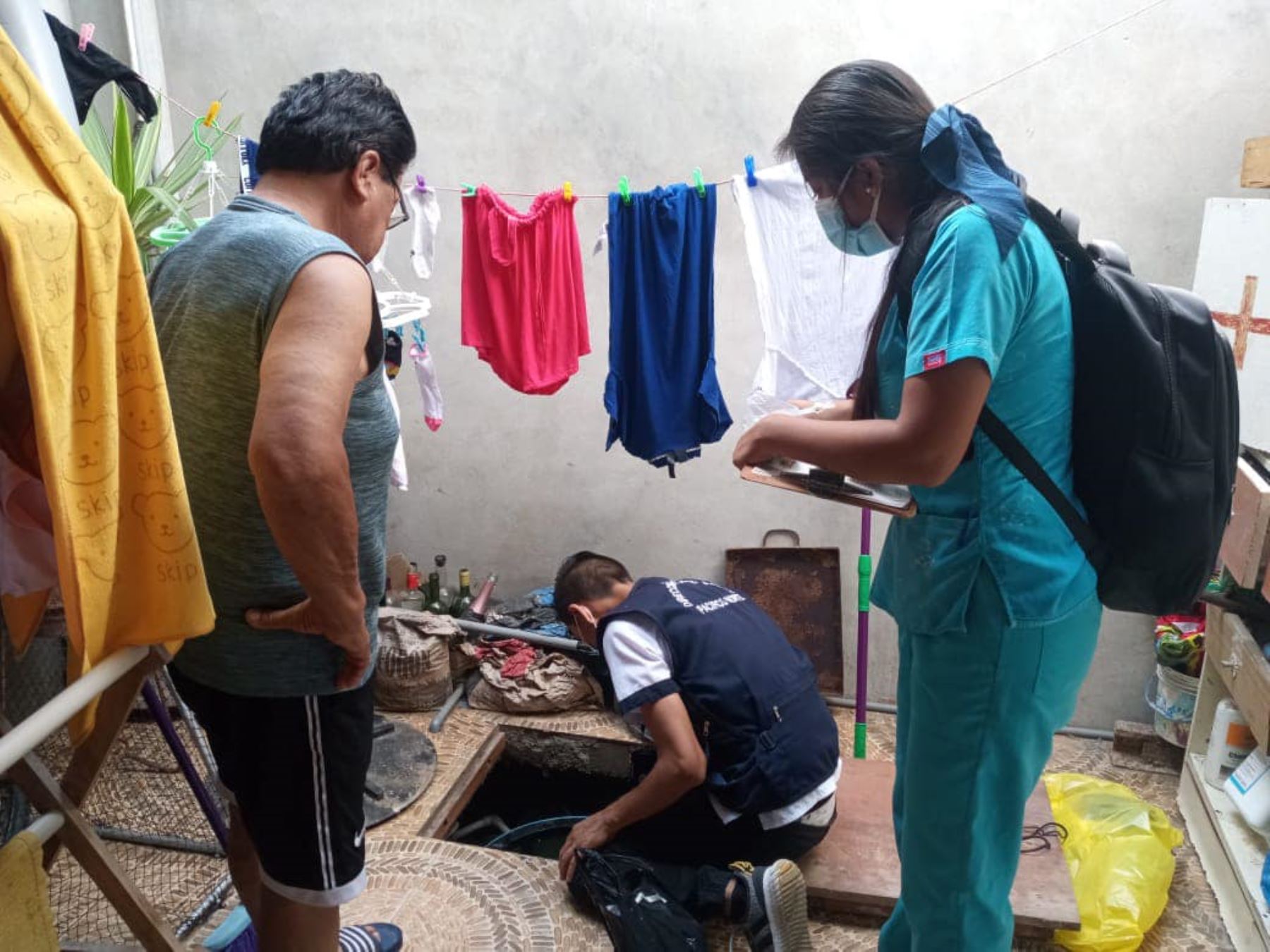Brigadas de salud de Áncash encuentran larvas del zancudo transmisor del dengue en siete sectores de la ciudad de Chimbote. ANDINA/Difusión
