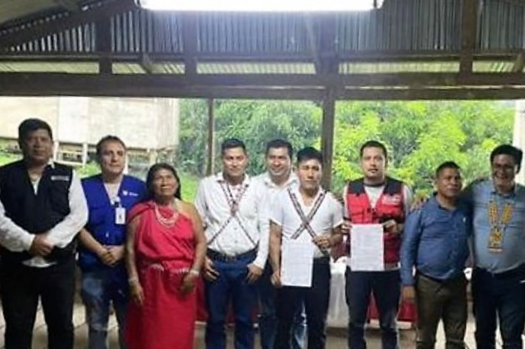 Autoridades de la comunidad nativa Fernando Rosas y representantes de Petroperú lograron acuerdos para levantar medida de fuerza. Foto: Petroperú/Difusión.