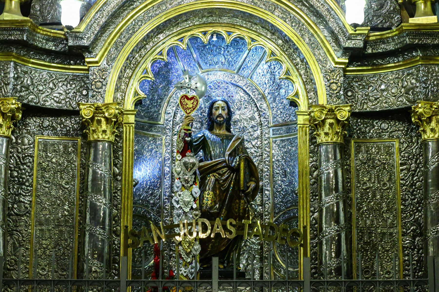 Todos los días 28 de cada mes se realiza la novena y misa solemne en honor a San Judas Tadeo. 
Foto: ANDINA/Eddy Ramos