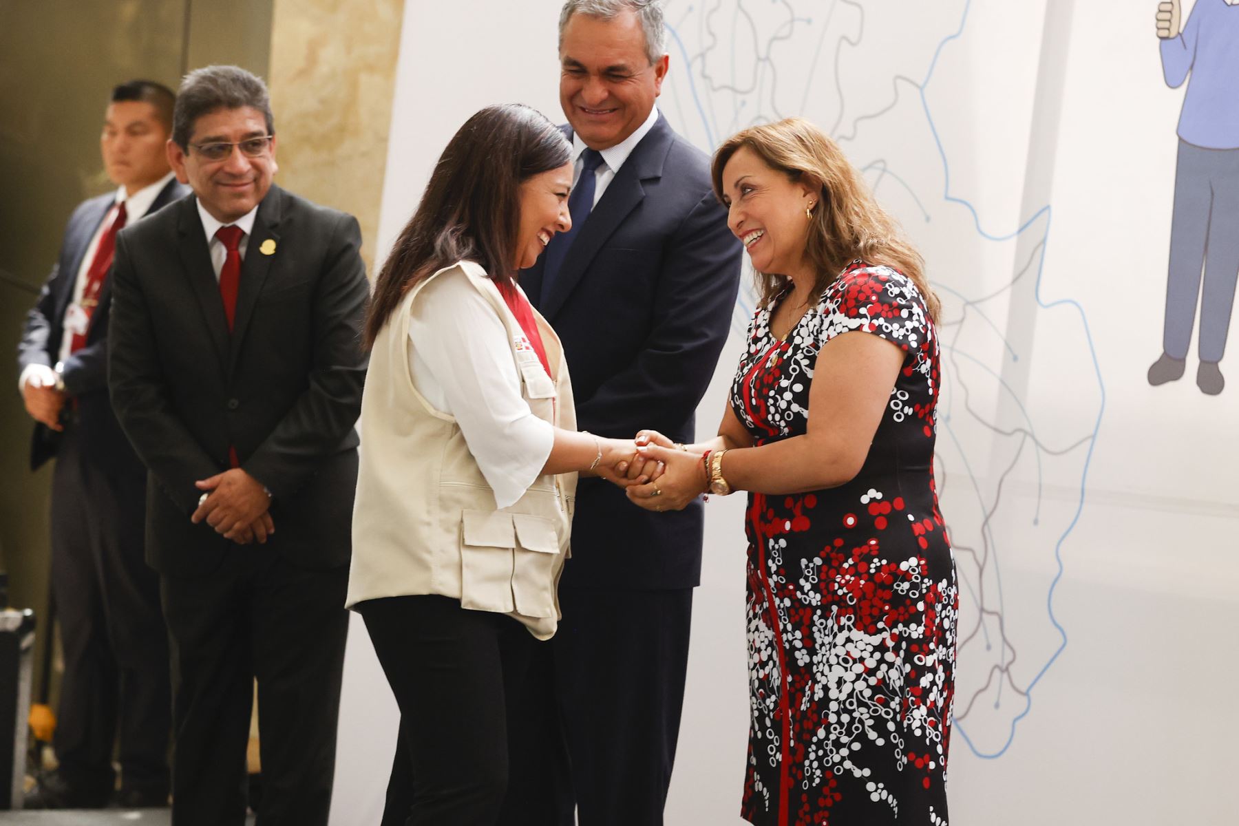Presidenta de la República, Dina Boluarte participó en la reunión de prefectos y subprefectos realizada en el Ministerio del Interior. Foto: ANDINA/Prensa Presidencia