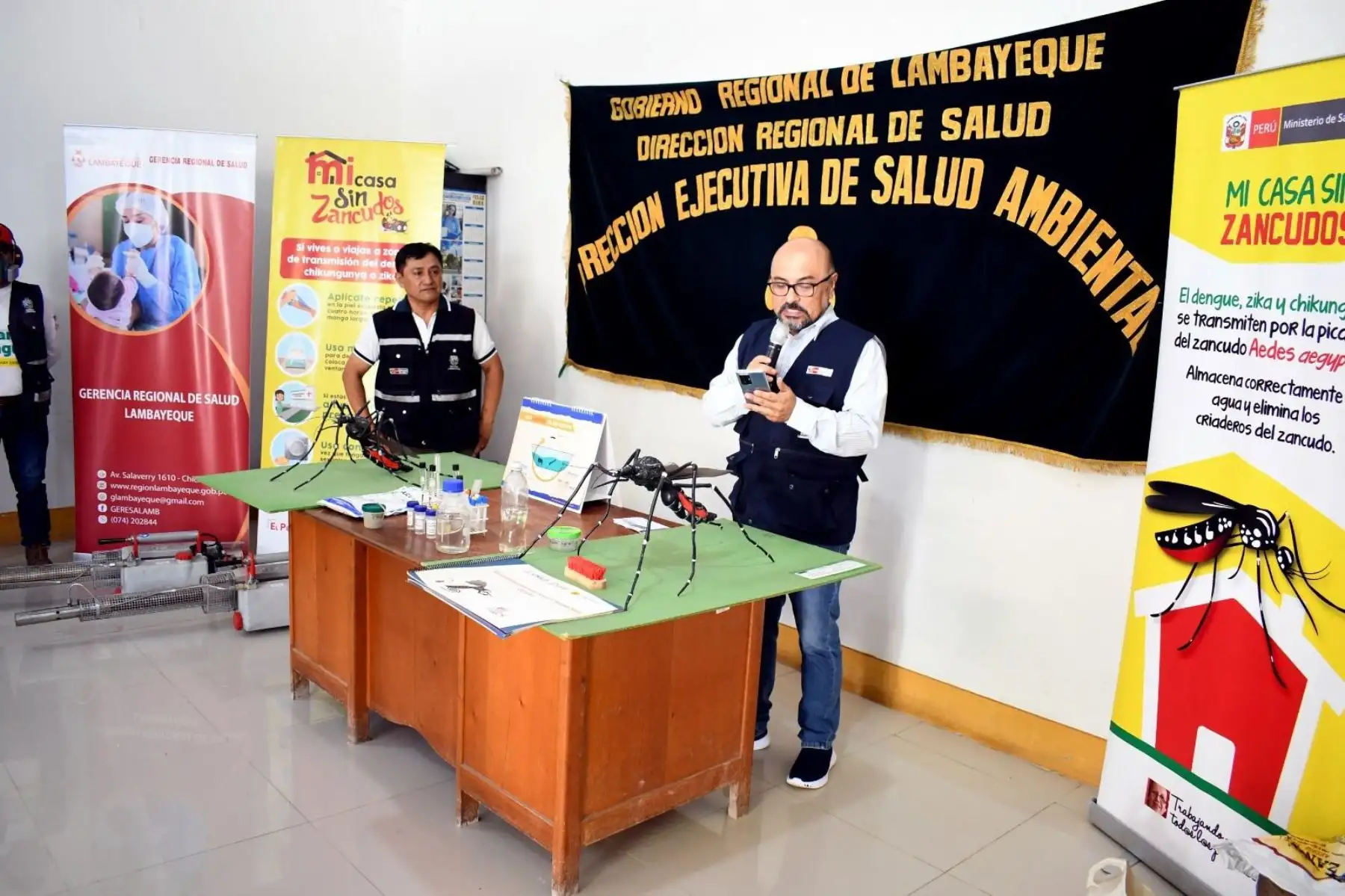 El primer ciclo de fumigación está programado del 3 al 7 de abril en 7,450 viviendas de la zona urbana del distrito de Tumán.