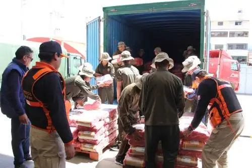 Los bienes de ayuda humanitaria que recibió la región Áncash constan de víveres de primera necesidad.