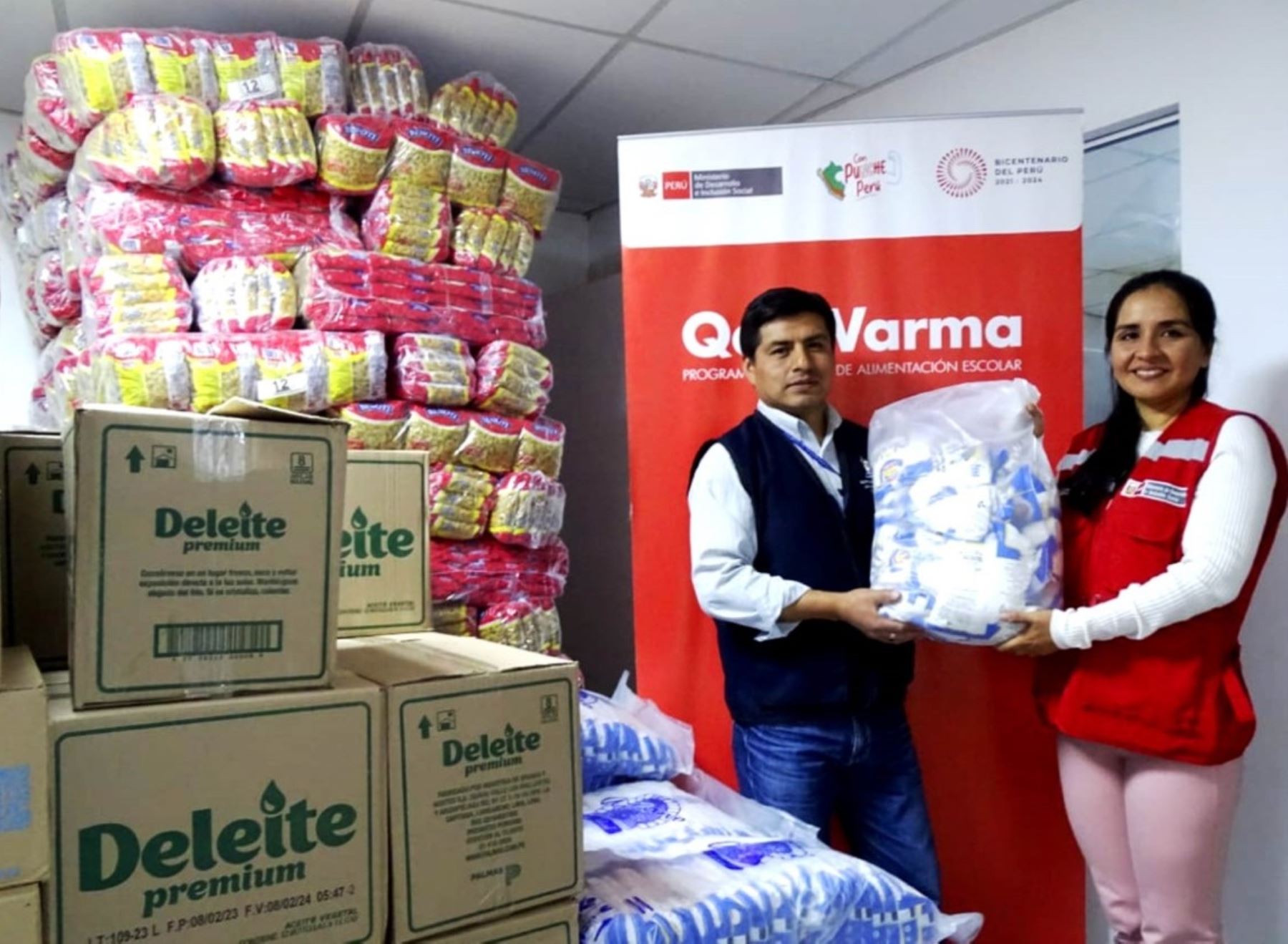 Comités de ollas comunes de Cajamarca recibieron 20 toneladas de alimentos de parte del programa Qali Warma. ANDINA/Difusión