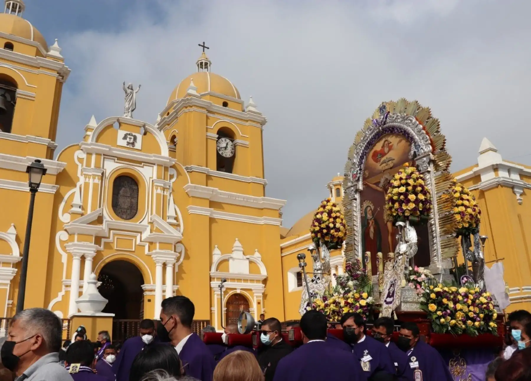 Imagen del Señor de los Milagros participará de ceremonia del vía crucis en Trujillo y recorrerá las calles de la capital de La Libertad por Semana Santa. ANDINA/Difusión