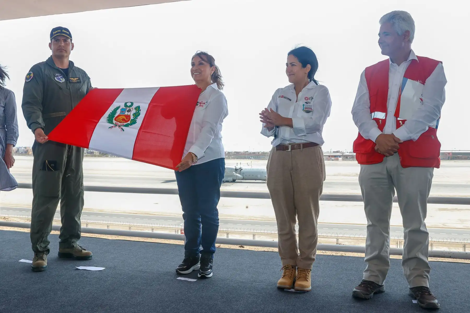 Presidenta Dina Boluarte participa en el inicio de operaciones de la segunda pista de aterrizaje del Aeropuerto Internacional Jorge Chávez y de la nueva torre de control. Foto: ANDINA/Prensa Presidencia