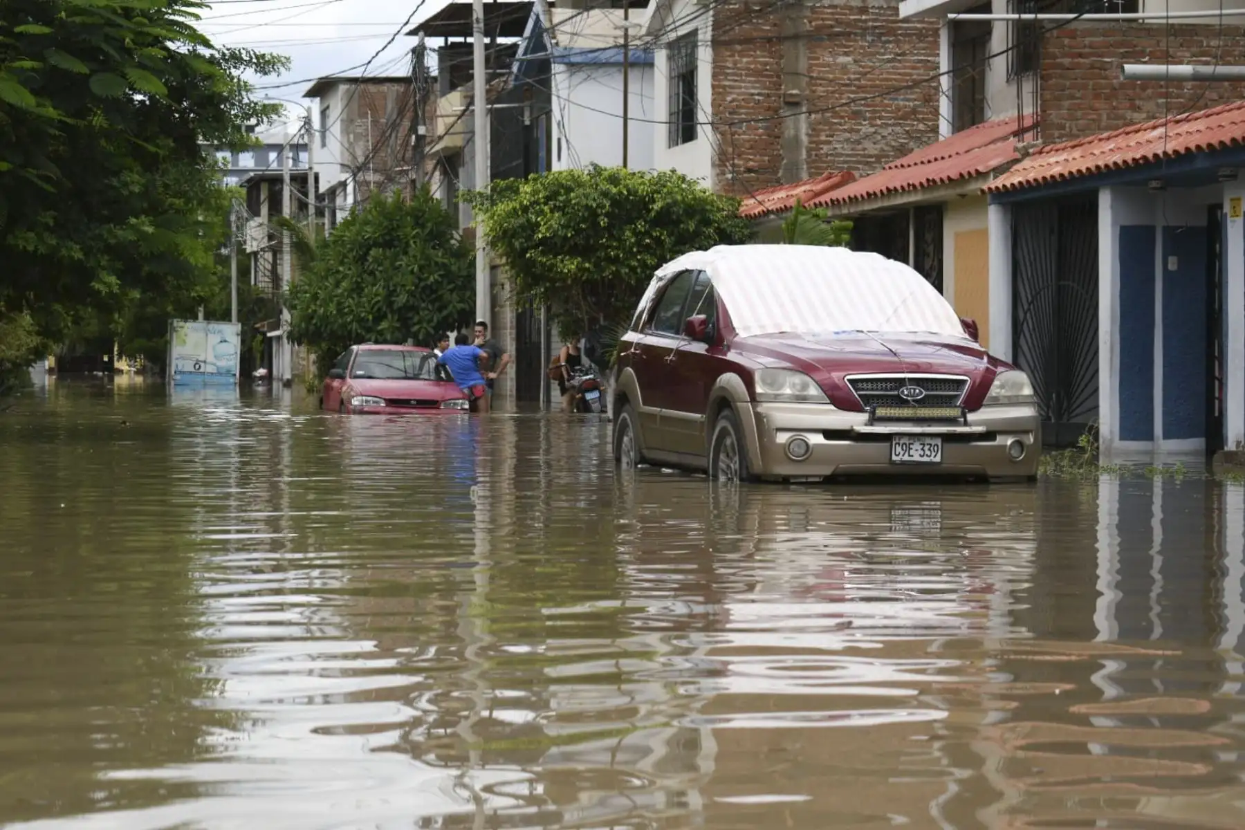 Lluvia de 93 mm en la ciudad de Piura dejó inundados varios sectores y reactivó las cuencas ciegas en emblemáticas urbanizaciones como Ignacio Merino, El Chilcal, Miraflores y en los distritos de Castilla y Veintiséis de Octubre. Fotografía: ANDINA/Mario Moncada