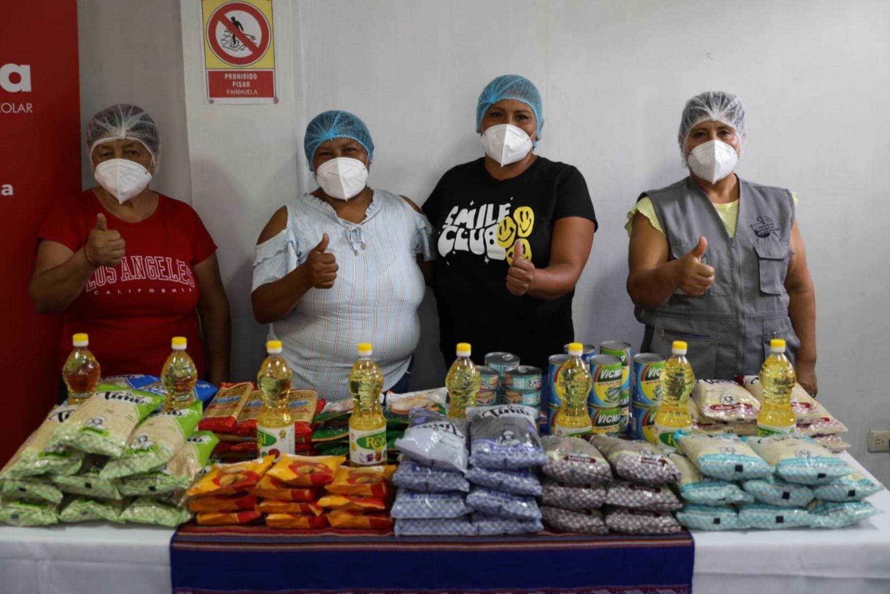 El programa Qali Warma del Midis entregó alimentos para las ollas comunes de Carabayllo. Foto: Qali Warma/Difusión.